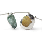 15-21mm Silver Leafed Drusy Agate Bead Strand 8 inch 7 pieces - Beadsofcambay.com