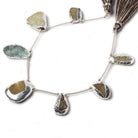 15-21mm Silver Leafed Drusy Agate Bead Strand 8 inch 7 pieces - Beadsofcambay.com