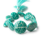15-23mm Russian Amazonite Side Drilled Coin Beads 7.5 inch 10 pieces - Beadsofcambay.com
