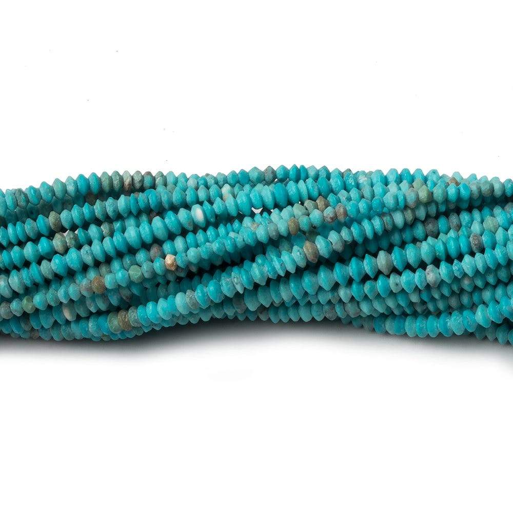 1.5-2mm Robin's Egg Blue Turquoise disc rondelle beads 18 inch 331 pieces - Beadsofcambay.com