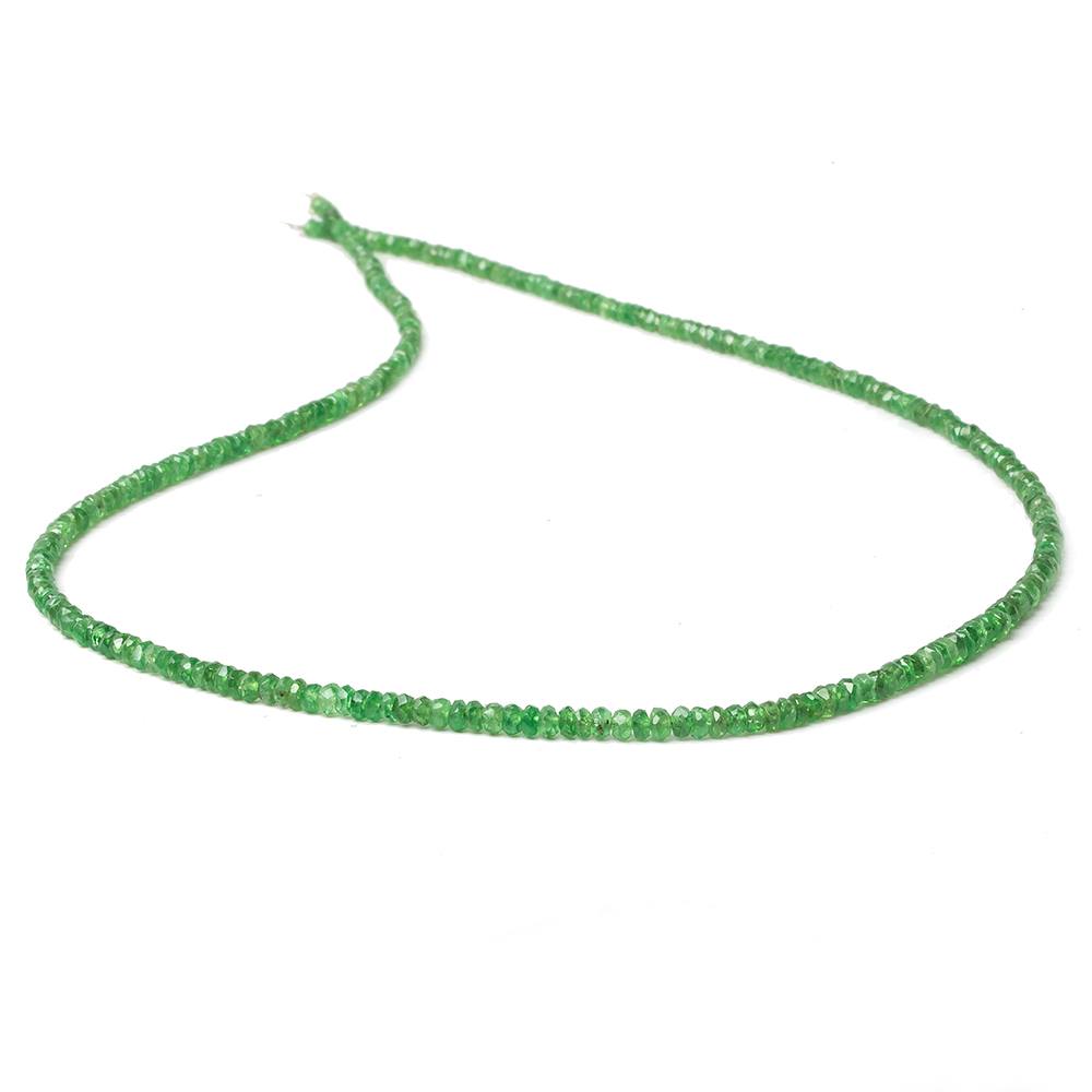 1.5-2mm Tsavorite Garnet faceted rondelles 16 inch 200 beads A - Beadsofcambay.com