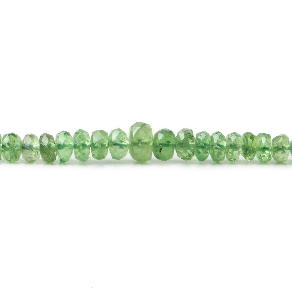 1.5-3.5mm Tsavorite Garnet Beads Faceted Rondelle 20 inch 398 pieces - Beadsofcambay.com