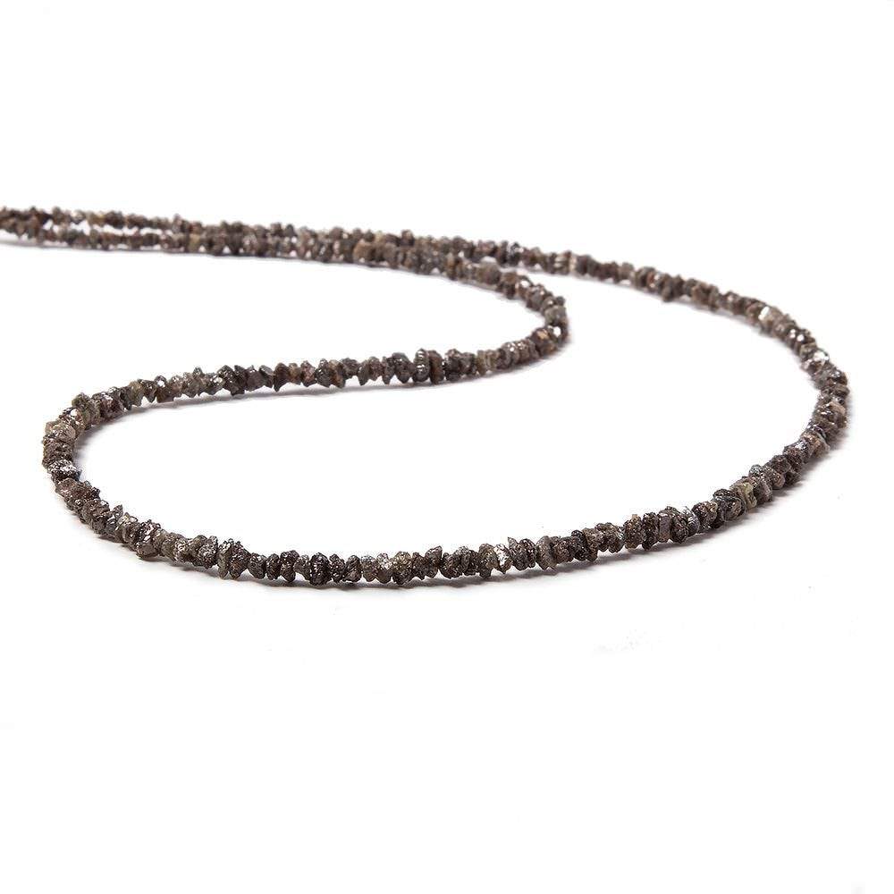 1.5-3mm Dark Chocolate Brown Diamond crystal nugget beads 15 inch 225 pcs - Beadsofcambay.com