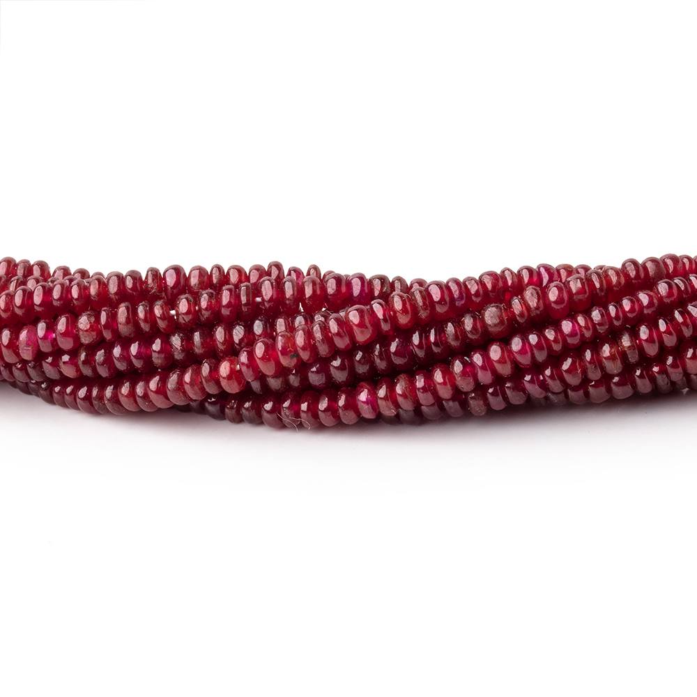 1.5-3mm Natural Ruby Plain Rondelle Beads 17 inch 350 pieces AAA