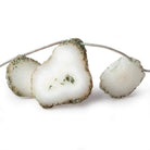 15-40mm Chlorite Solar Quartz Top Drilled Slice with Chlorite Edge 18 inch 13 pieces - Beadsofcambay.com