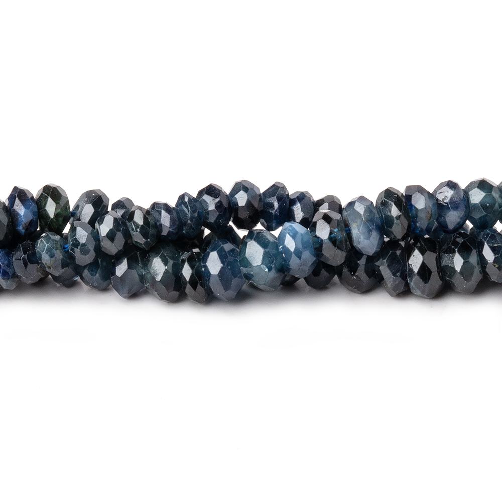 1.5-4.5mm Blue Sapphire Faceted Rondelle Beads 16 inch 224 pieces - Beadsofcambay.com