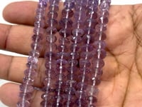 BeadsofCambay 4.5-8mm Bolivian Amethyst Faceted Rondelle Beads 18 inch 112 pieces AA