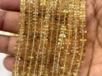 BeadsofCambay 3-7mm Citrine Plain Rondelle Beads 18 inch 187 pieces AA