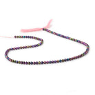 3mm Mystic Purple Peacock Spinel micro-faceted round beads 13.5 inch 135 pcs - BeadsofCambay.com