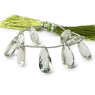 15.5x10-21.5x10mm Prasiolite pavilion faceted pears 6 inch 9 beads AAA - Beadsofcambay.com