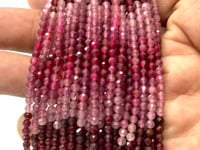 Beadsofcambay 3mm Shaded Magenta Spinel Micro Faceted Round Beads 12.5 inch 96 pieces AA Thumbnail