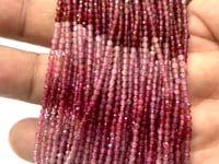 Beadsofcambay 2mm Shaded Magenta Spinel Micro Faceted Round Beads 12.5 inch 160 pieces AA View 1