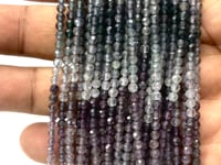 Beadsofcambay 3mm Shaded Purple & Violet Spinel Micro Faceted Round Beads 12.5 inch 96 pieces AA Thumbnail