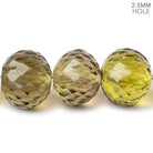 15mm - 16mm Honey Quartz 2.5mm large hole concave faceted rondelles 5 beads AAA - Beadsofcambay.com