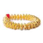 15mm 22kt Gold plated Copper Moroccan Scroll Bead Cap 8 inch 64 pieces - Beadsofcambay.com