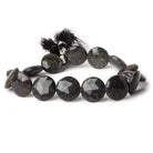 15mm Celestial Quartz faceted coin beads 8.5 inch 15 pieces - Beadsofcambay.com