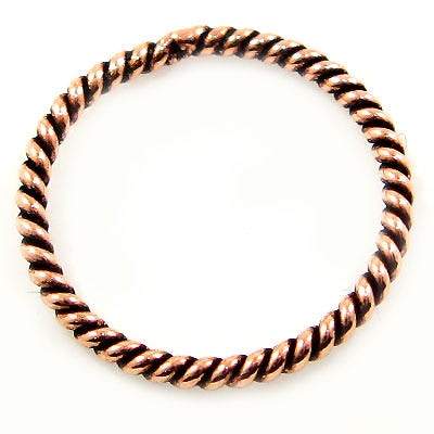 15mm Copper Jumpring 15mm Twisted *DISCONTINUED* - Beadsofcambay.com