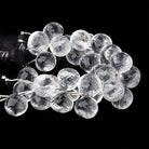 15mm Crystal Quartz Faceted Candy Kiss Beads 7 inch 11 pieces - Beadsofcambay.com