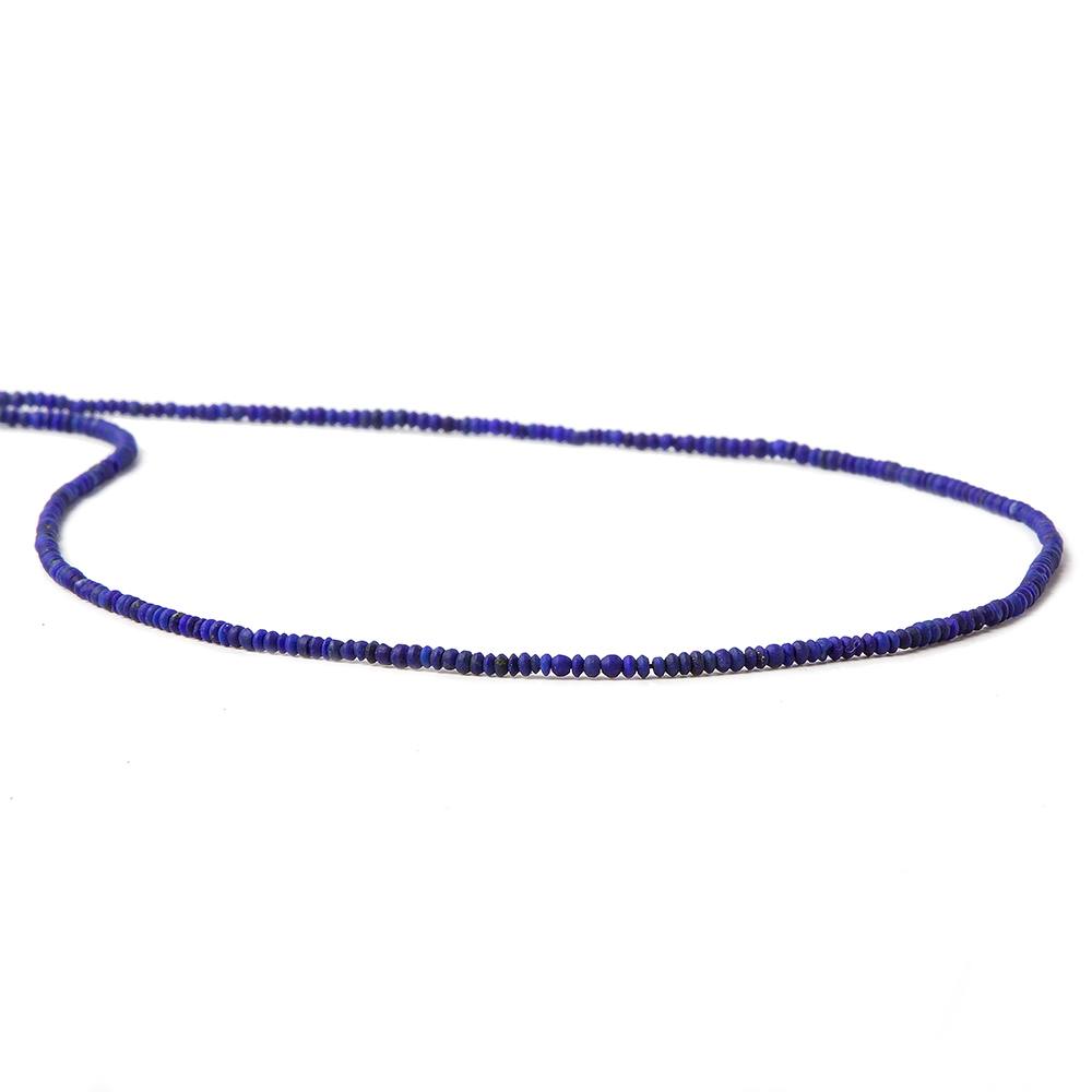 1.5mm Lapis Lazuli micro-plain rondelle beads 14.5 inches AA Grade - Beadsofcambay.com