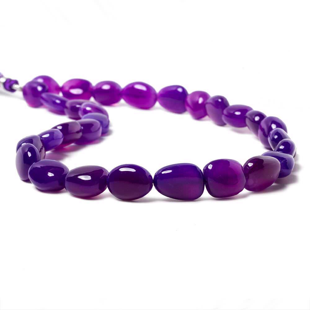 15mm Shaded Purple Chalcedony Plain Nugget Beads 16 inch 28 pieces - Beadsofcambay.com