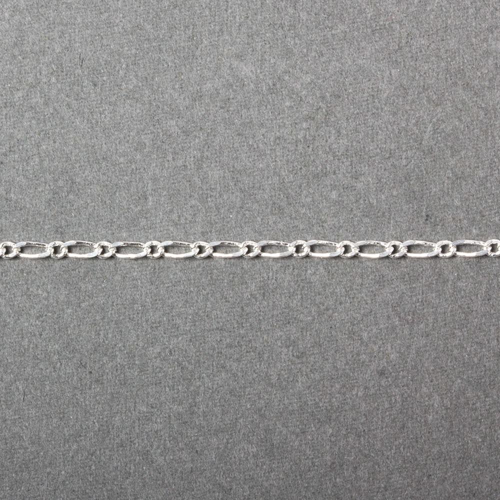 1.5mm Silver plated Figaro Link Chain by the Foot - Beadsofcambay.com