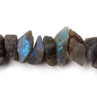 15x10-19x12mm Labradorite center drilled Natural Crystal Chip beads 7.5 inch 26 beads - Beadsofcambay.com