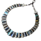 15x10-20x11mm Labradorite double drilled plain shape collar 40 beads - Beadsofcambay.com