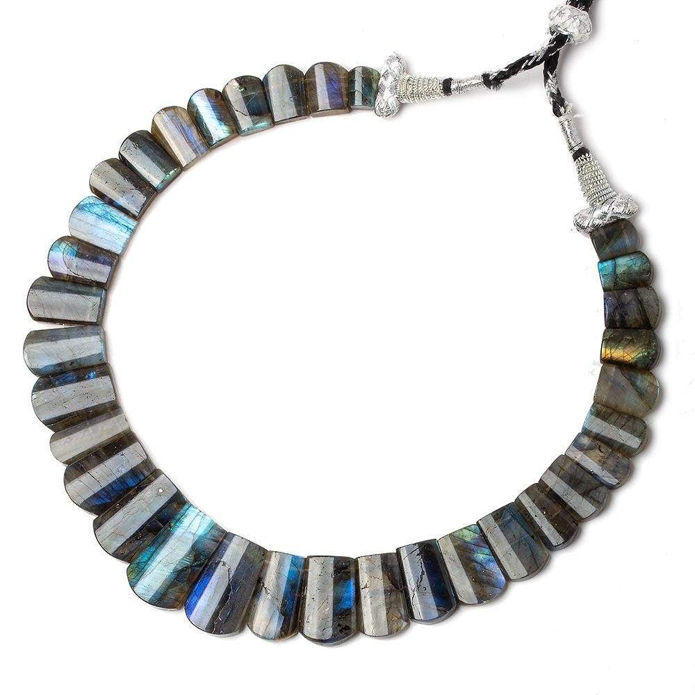 15x10-20x11mm Labradorite double drilled plain shape collar 40 beads - Beadsofcambay.com