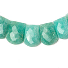 15x10-21x15mm Amazonite double drilled faceted fancy shape collar 35 beads - Beadsofcambay.com