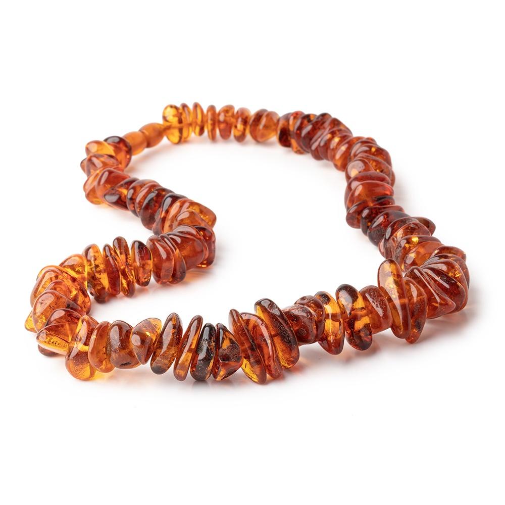 15x10-23x17mm Baltic Amber Plain Nugget Beads 20 inch 90 pieces - Beadsofcambay.com