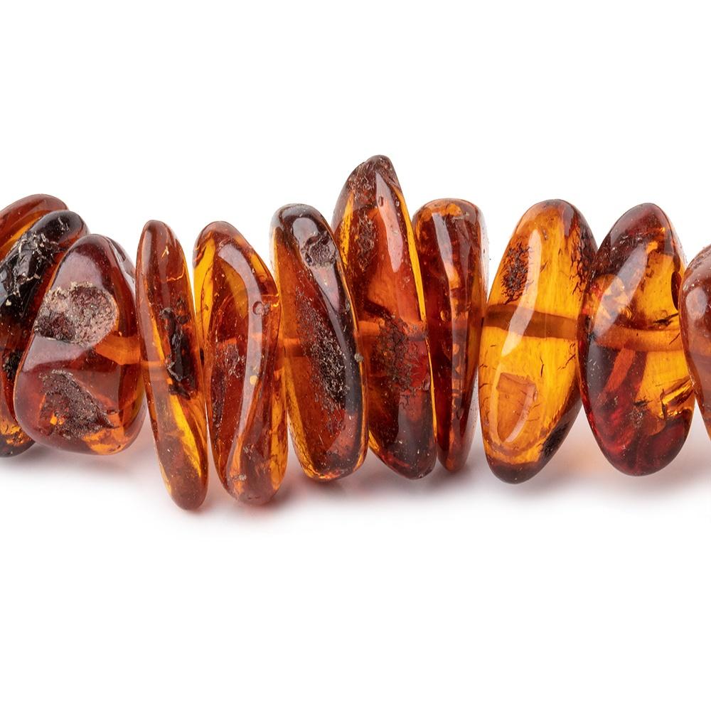 15x10-23x17mm Baltic Amber Plain Nugget Beads 20 inch 90 pieces - Beadsofcambay.com