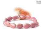 15x10mm Thulite Plain Oval Beads 8 inch 13 pieces A 1mm drill hole - Beadsofcambay.com