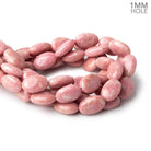 15x10mm Thulite Plain Oval Beads 8 inch 13 pieces A 1mm drill hole - Beadsofcambay.com