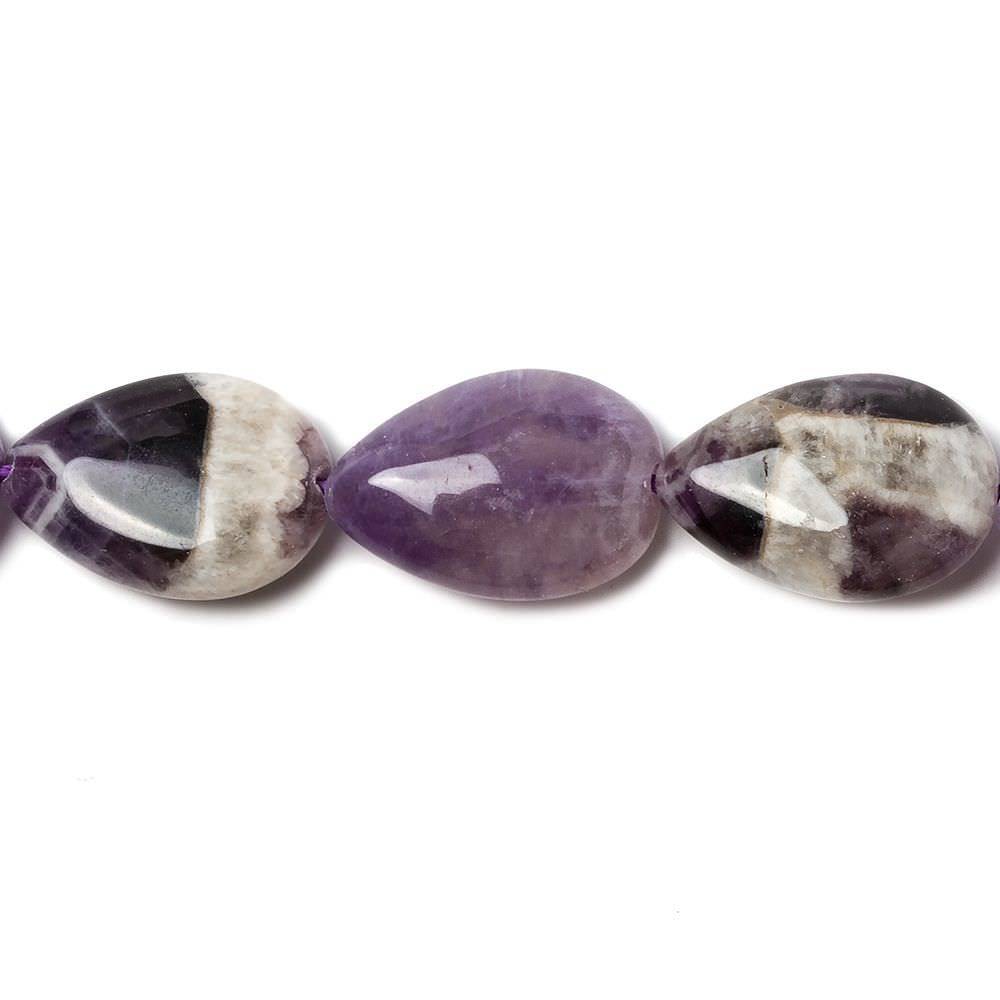 15x10x5mm Cape Amethyst straight drilled plain pears 15 inch 27 beads - Beadsofcambay.com