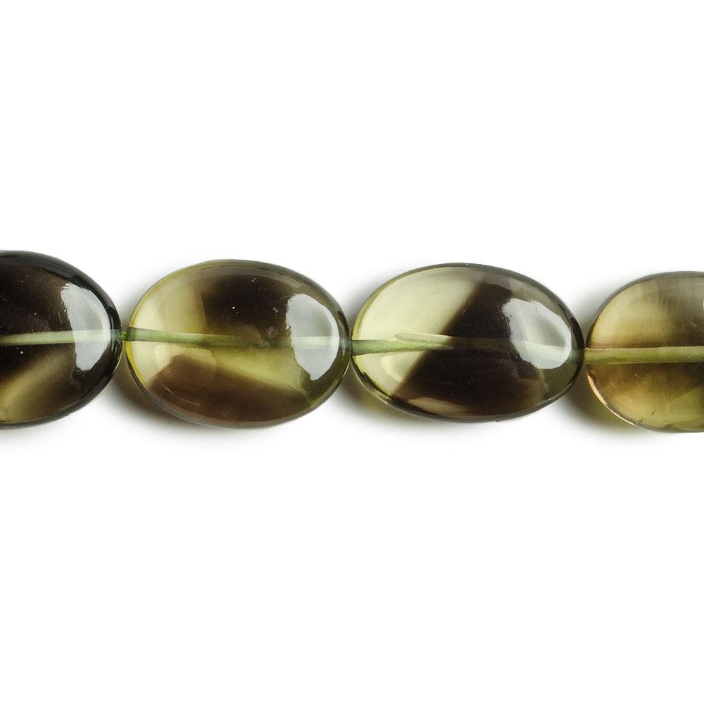 15x11-16x13mm Bi-colored Quartz Straight Drill Oval 16 Inch 27 Beads - Beadsofcambay.com