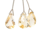 15x11-17x11mm Citrine Pavilion Faceted Pear Focal Bead Set of 3 - Beadsofcambay.com