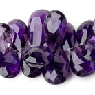 15x11-30x18mm Amethyst Faceted Pear Beads 6 inch 28 pieces AAA - Beadsofcambay.com