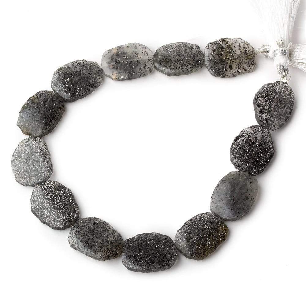 15x12-17x13mm Celestial Quartz freeform plain slices 8 inch 13 beads A - Beadsofcambay.com