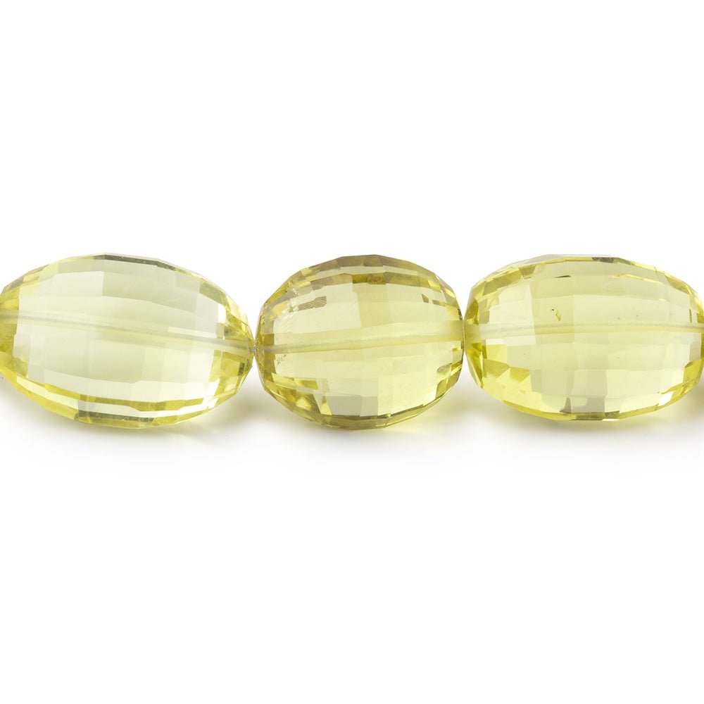 15x12-18x13mm Lemon Quartz Faceted Ovals 8 inch 12 beads AA - Beadsofcambay.com