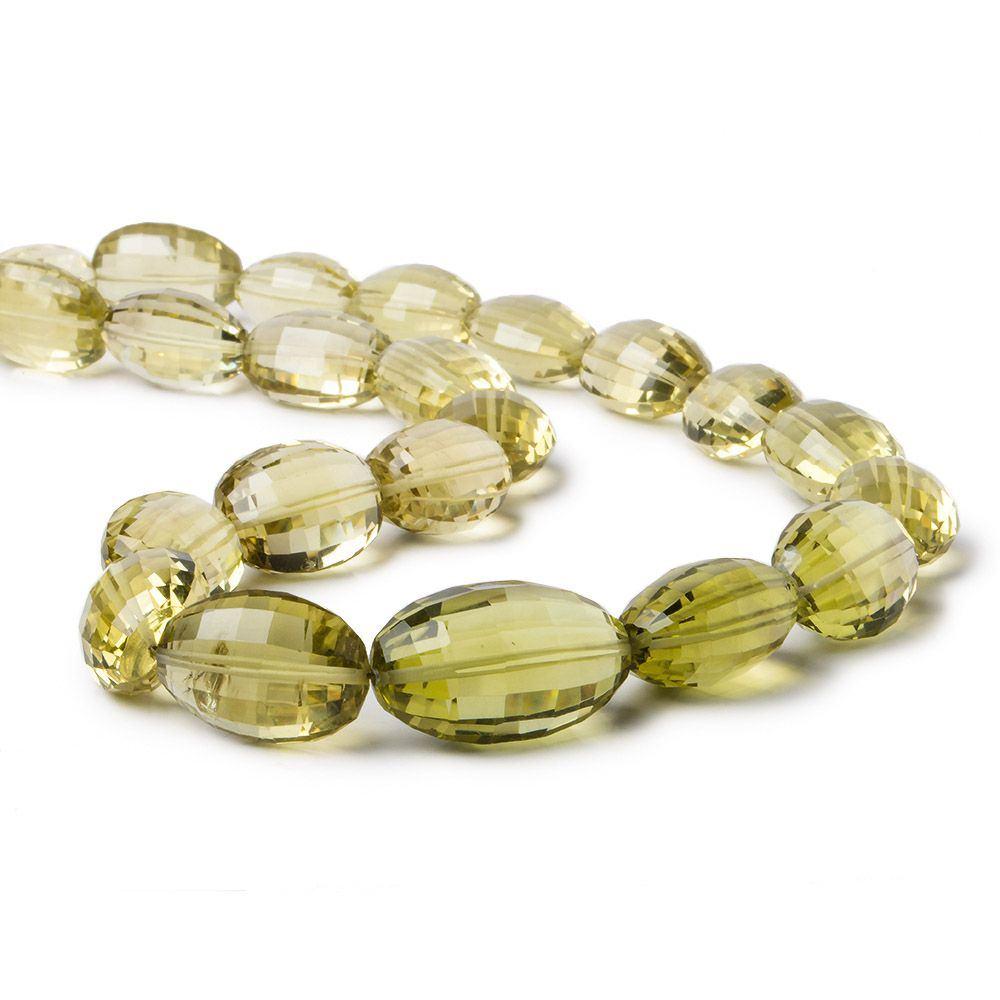 15x12-20x15mm Lemon Quartz Straight Drill Faceted Ovals 16 inch 22 pieces AA - Beadsofcambay.com