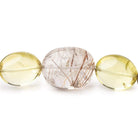 15x12-21x17mm Multi Gemstone Plain Oval Nuggets 15 inch 22 Beads - Beadsofcambay.com