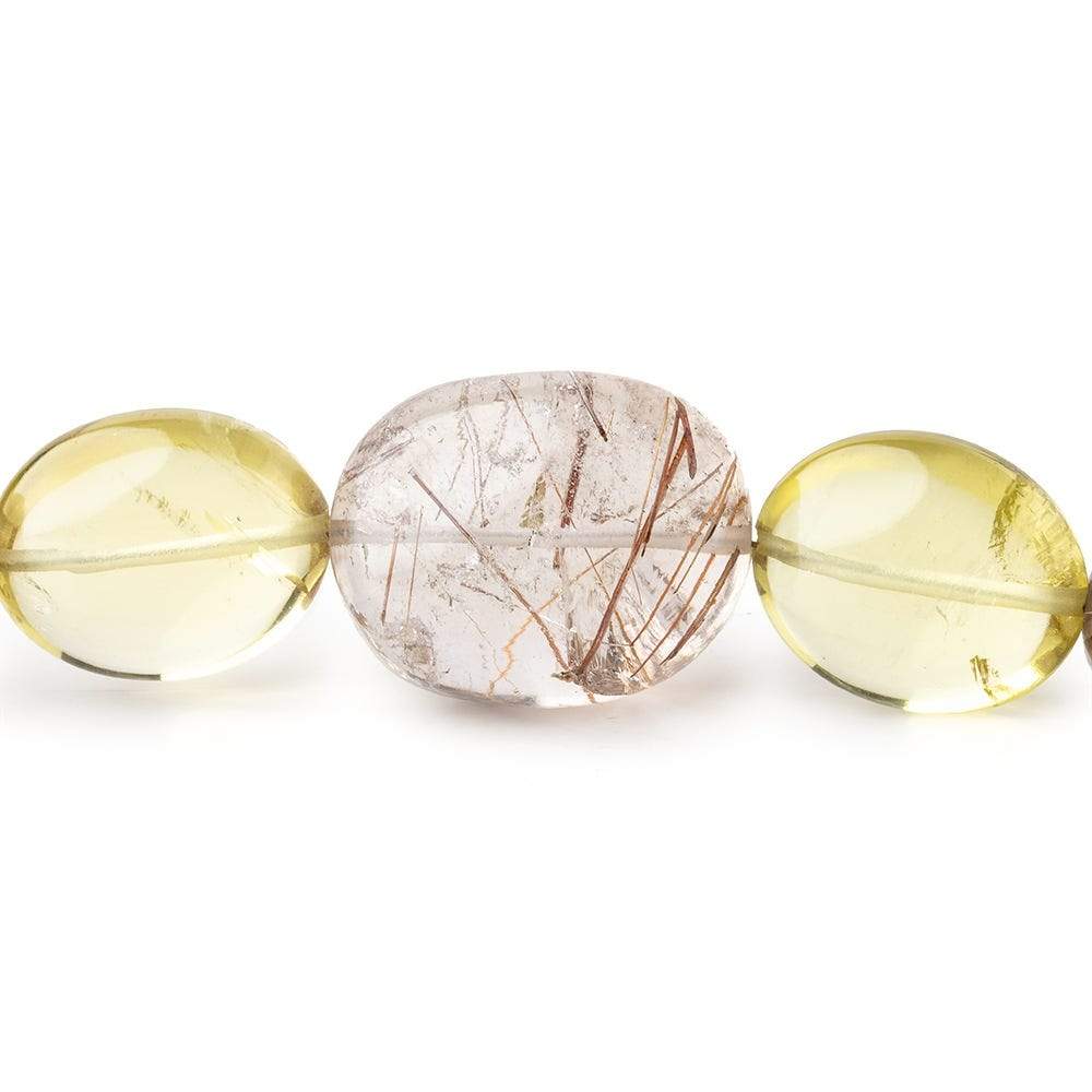 15x12-21x17mm Multi Gemstone Plain Oval Nuggets 15 inch 22 Beads - Beadsofcambay.com