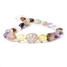 15x12-21x17mm Multi Gemstone Plain Oval Nuggets 15 inch 22 Beads - Beadsofcambay.com