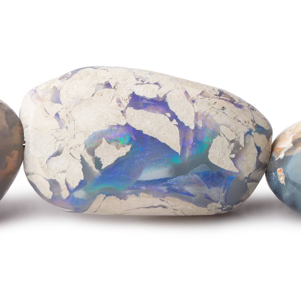 15x12-37x26mm Australian Opal with Matrix Plain Nuggets 22 inch 22 Beads AA - Beadsofcambay.com