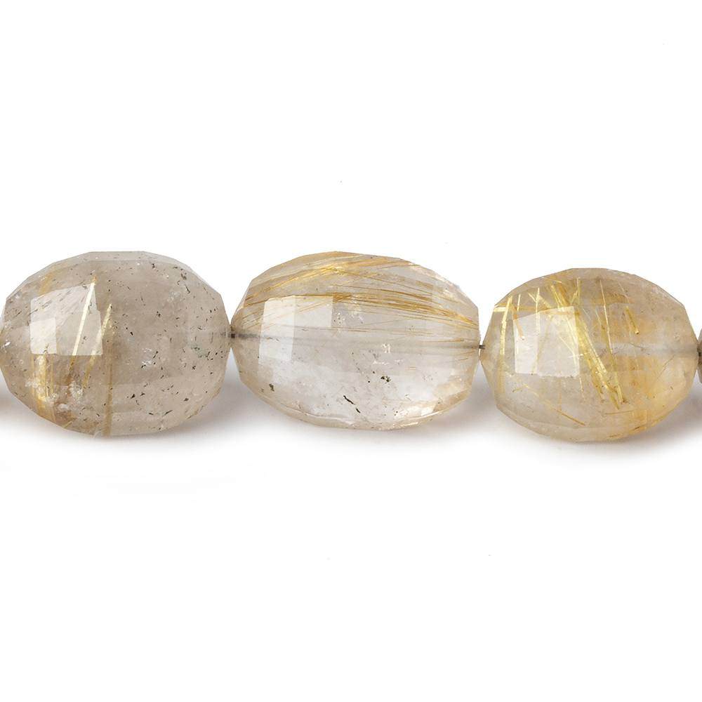 15x12x10-18x13x10mm Rutilated Quartz faceted oval beads 15.5 inch 16 pieces AA - Beadsofcambay.com