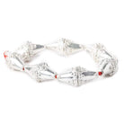 15x14mm Sterling Silver Plated Copper Cone with Granulated Bead and Circle Pyramid 8 inch 14 pcs - Beadsofcambay.com