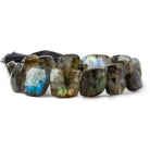 15x15-16x16mm Labradorite faceted square cushion beads 8 inch 13 pieces - Beadsofcambay.com