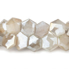 15x15-17x17mm Mystic Multi Color Moonstone Faceted Hexagonals 8 inch 32 beads - Beadsofcambay.com