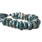 15x15-18x15mm Azurite center drilled faceted nuggets 8 inch 21 beads A - Beadsofcambay.com