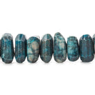 15x15-18x15mm Azurite center drilled faceted nuggets 8 inch 21 beads A - Beadsofcambay.com